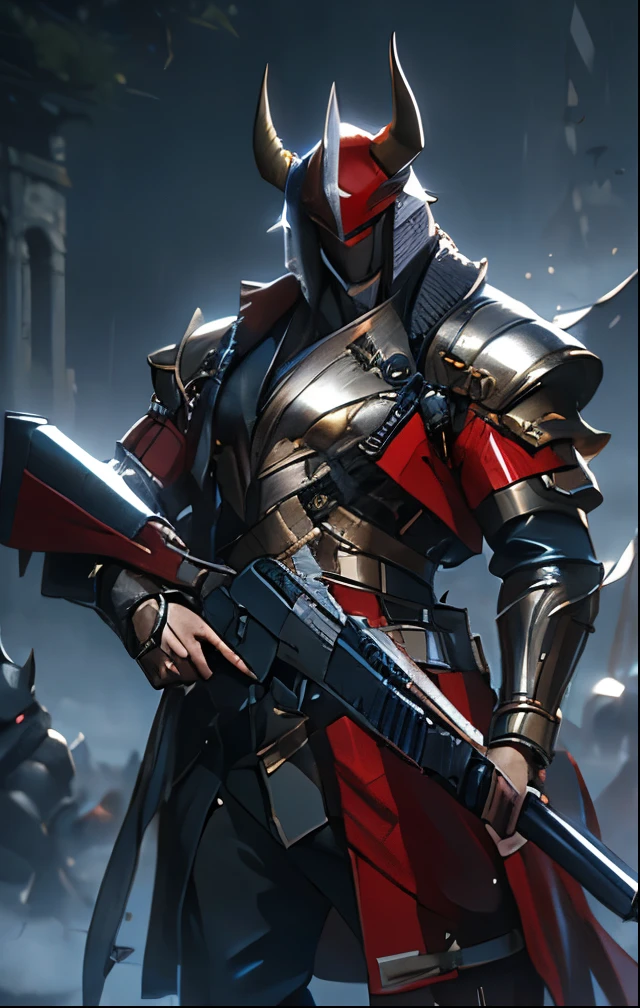 (((SFW、Highest quality、 first class masterpiece 、 Normal Body 、32k、 detailed face 、super precise、 normal hand、5refer to、Highest)))The devil who shoots machine guns