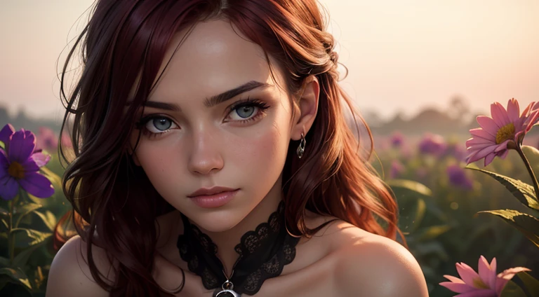 modelshoot style, Beautiful (Margaery Tyrell) from Game of Thrones, gorgeous face, (detailed facial features), green eyes, long light brown hair, 20 years old, ultra detailed texture green dress, jewelry, plunging neckline, flowers, forest, fantasy, ntricate, flowing, elegant, white magic,best quality masterpiece, photorealistic, detailed, 8k, HDR, shallow depth of field, broad light, high contrast, backlighting, bloom, light sparkles, chromatic aberration, sharp focus, RAW color photo, , inviting expression, happy, love, fantasy cleavage
, sultry look, seductive,