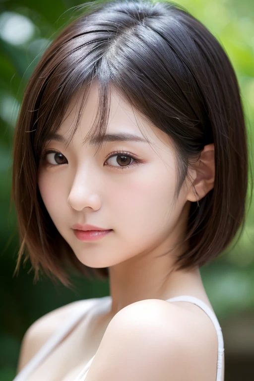 masterpiece, Highest quality, 8K, Disorganized person, (Upper Body:1.4), Stylish beach house on the sand,Yellow Bikini, beautiful girl, Pretty face, Short Hair、Looking at the audience, smile, Ultra-realistic, High resolution, photograph, Sharp focus, High resolution, Face Light, Dynamic Lighting, Cinema Lighting, Professional Shadow, Beautiful cafe background, Best details, Very detailed, Very detailedな, finely, Real Skin, Delicate facial features, Detailed face and eyes, Sharp pupils、Real students
