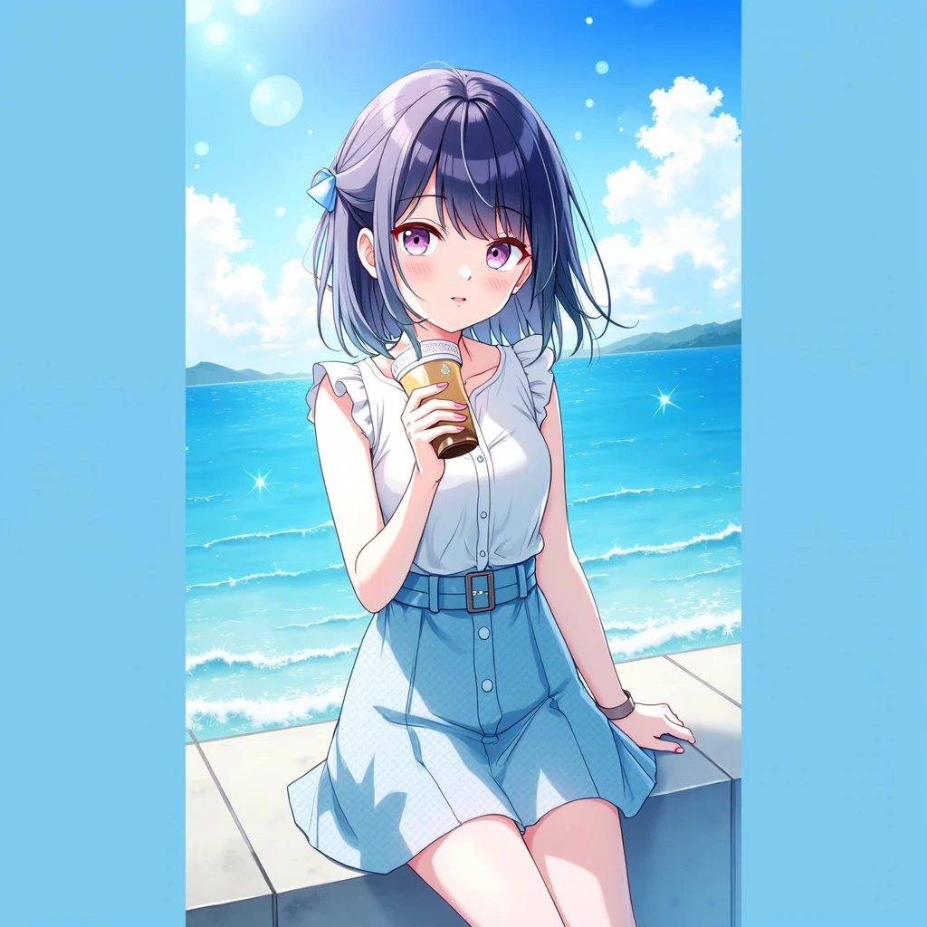 <lora:hifumi-000002:1>,((masterpiece,best quality, detailed)), cowboy shot, (1girl:1.2), solo, (seductive smile:1.3), breasts, standing, looking at viewer, (sea:1.3),(starry sky:1.3) , <lora:pastelMixStylizedAnime_pastelMixLoraVersion:1>