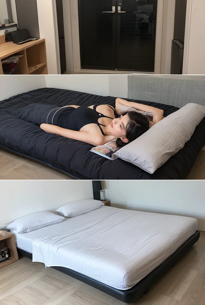 A smart bed with a sleep monitoring system that changes shape and temperature to improve your sleep.