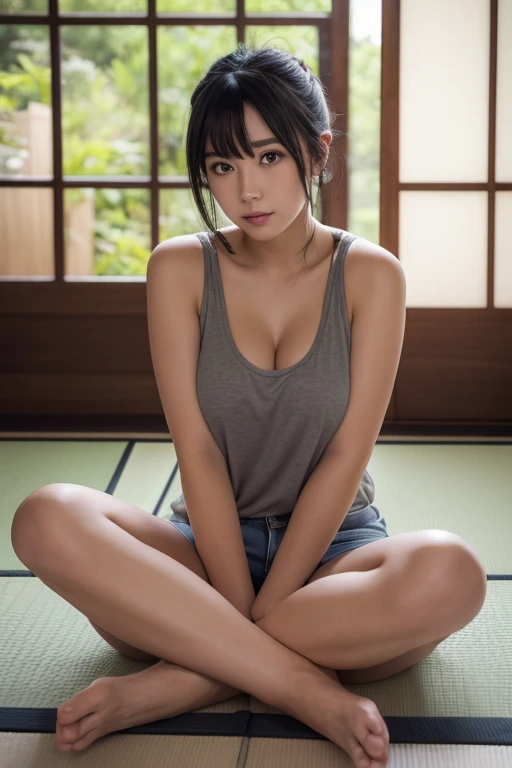 (In 8K，highest quality，masterpiece)，(Realistic，RAW Photos，Super Fine Clear)，Realistic Light，Detailed skin，Beautiful Japanese Women，((30-year-old woman，))、，(Long skirt)、Panty shot，sexy black panties、kneeling to spread legs，Thin legs、fine grain，Detailed fingers、thin、Sexual，Ecstasy expression，In a stylish bedroom、a place where there are no people，Ecstasy，era of asian eyes