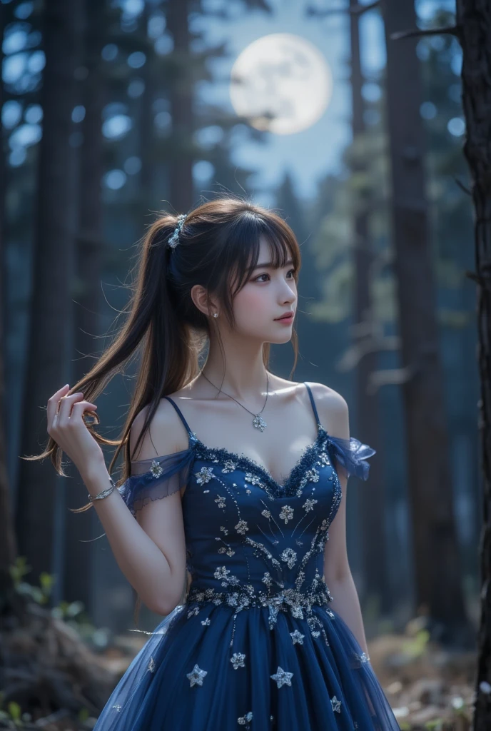 head shot,beautiful detailed eyes, droppy eyes,beautiful detailed lips, extremely detailed eyes and face, long eyelashes, 1 japanese girl, fantasy character, (Final Fantasy, yuuna),smile,short hair,elegant white dress,break, blue long skirt,break,magical girl, highly detailed, fantasy landscape, dramatic lighting, glowing effects, mist, intricate details, volumetric lighting, cinematic composition, hyper realistic, 8k, best quality, masterpiece, photorealistic,Highres fix