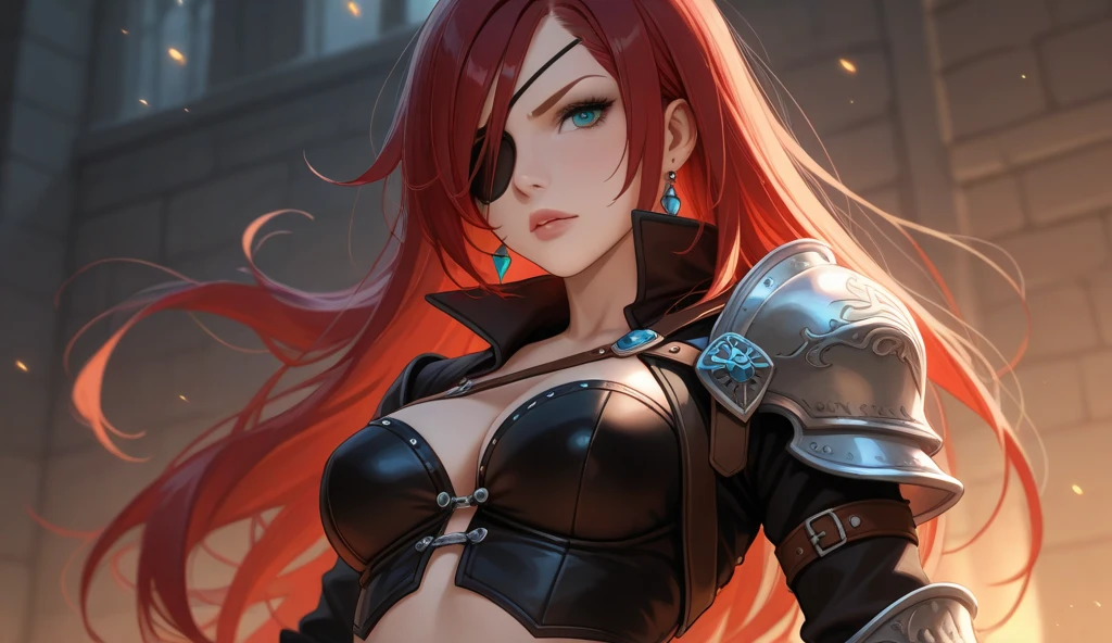 (1 woman), (detailed mouth:1.2), (highly detailed:1.2), (sexy gorgeous beautiful elegant), (woman is aroused excited:1.1), red eyes, detailed mouth, detailed nose, (detailed fur-lined black jacket1.1), (no shirt), (messy fire red ombre ponytail), (windswept fire background), confident, (wearing jacket around arms with visible shoulders), warm skin tone, thin, detailed red lipstick, (dynamic lighting:1.2), masterpiece, 8k, (detailed face lips nose and eyes:1.2), heroic fantasy style, katarina league of legends face.