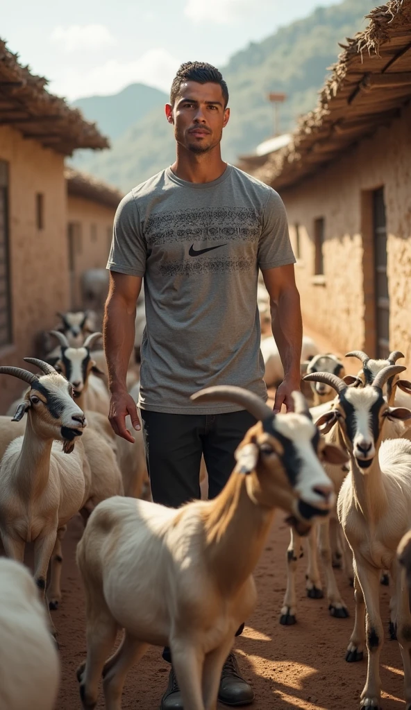 heretic faaris azura carrying a sheep on his shoulders down a street, faaris azura, dark portrait of faaris azura and lamb escaping fire, portrait handsome faaris azura, portrait photography, faaris azura, fine art portrait photography, faaris azura recuing lamb