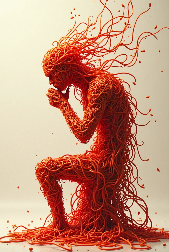 arafed sculpture of a man with a body of hair and a body of blood, mind-bending digital art, intricate artwork. octane render, intricate digital artwork, pollock photorealistic, alberto seveso and dan mccaw, inspired by Alberto Seveso, thomas veyrat intricate, by Alberto Seveso, highly conceptual figurative art, by Kurt Roesch, BioPunkAI
