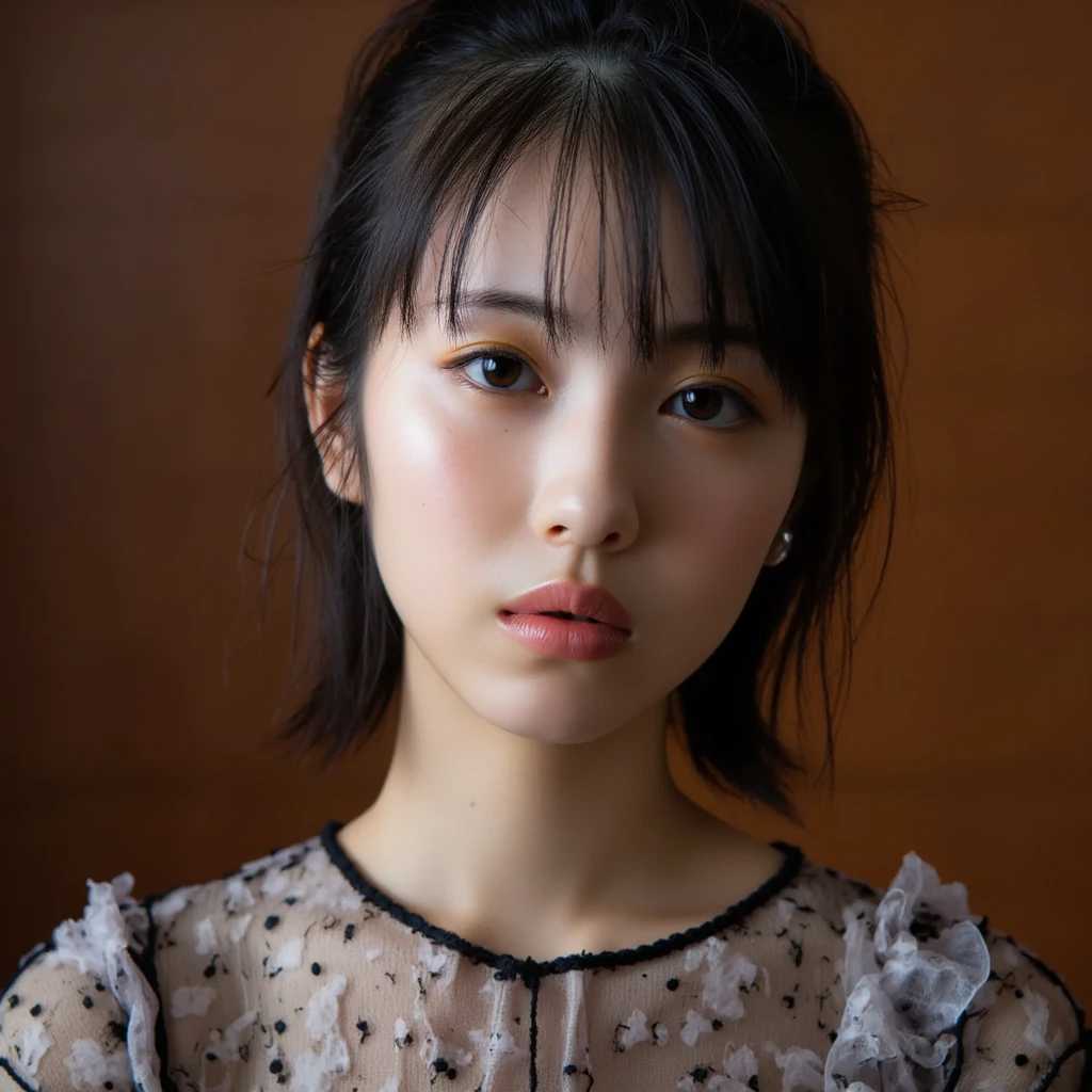 (masterpiece), (Highest quality), (Super detailed),(Disheveled Hair),(figure), (One girl), 1、 (Simple Background),Beautiful attention to detail,triangle face、 Delicate and beautiful face,freckles ､((No makeup))､､(midelioam)､floating,(High saturation),), Light-colored lips､(Mouth closed)、Soft Breasts､ Black Hair, bangs, Hair Ring, Floating hair, (The Shining), Best lighting, Best Shadow,(((NUDE)))、((breast enhancement))((Realistic)), RAW Candid Cinema, 16mm, Color Grading Portra 400 Film, Prominent colors, Ultra-realistic, Filmed with a movie camera, Detailed skin texture, Scattered beneath the surface、 (((cute refugee woman)))、 Highest quality, Very dark underground slums, (Solitary confinement),low length､Petite､ (Pretty face, Detailed face:1.2), (((Round face)))､((pubic hair)、(((full body))), Black Hair､Short Bob､Messy Hair､bangs､Large Breasts, 、(Detailed eyes)、(True Face)　((No makeup))　((((Scared))))、 (((pretty girl)))、((Highest quality、8k、masterpiece:1.3))、((((Dark basement))))、nsfw, (((1ork　and 1girl, vaginale)))、(((cum in Pussy)))､(((cum on body)))