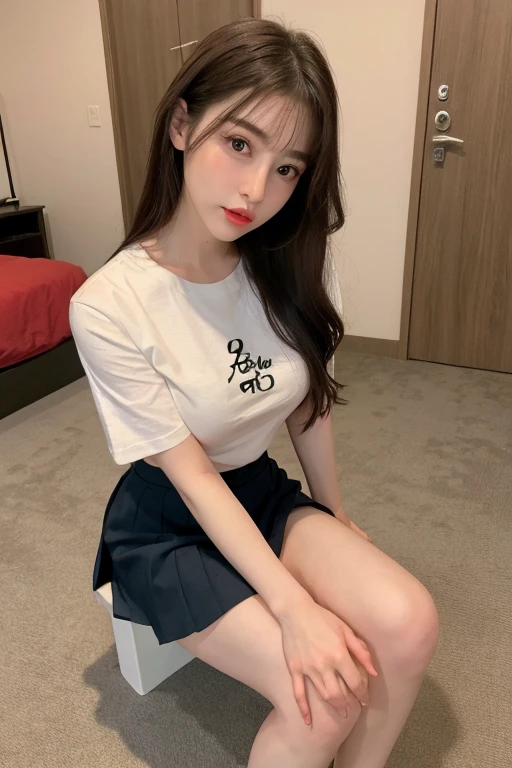 ((Realistic lighting、Highest quality、8k、Masterpiece:1.3))、Clear focus:1.2、alone、1 girl、Perfect Body Beauty:1.4、Slim Abs:1.1、((Dark brown hair、Big ample breasts:1.3))、(Acceleration:1.4)、Narrow Face、Beautiful Eyes、double eyelid、Sexy:1.2、Inside the room、sofa、Clean room、Studio、Lie on your back、Spread your legs、(2:1.3)、Floating Hair、pendant、Fashion model posing、T-Shirts、ピンクT-Shirts、Soft mini skirt、Black mini skirt、White T-back pants、I can see your pants、M字Leg spread、Leg spread、Anguished expression、Naughty expression、Lewd expression、お腹までT-Shirts、Wavy Hair、software, (Close-up from butt to face) Very detailed 、 Spread your legs, Perfect Face, , (Delicate clothing texture), , (((White panties))), Correct Anatomy, Perfect hands (Four fingers and a thumb), Modified childish fingers, Corrected the line from the leg to the foot, ((Colorful light like a starry sky at dusk)), ((Hidden arms) Hidden feet), TopQuality 8k 超精細傑作(Professional Photo:1.37)(Accutance:0.8)