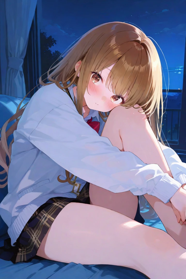Kuroko Shirai, (Tokiwadai Junior High School Uniforms:1.5), Twin tails, (masterpiece, Absurd quality, Highest quality, Official Art, beautifully、aesthetic:1.2), 16K, Cute girl, Very detailed, Digital Art, colorful, Most detailed, Bright colors, (Conversion Sequence), Baby Face, Cinema Lighting, (From above:1.5), Dynamic Angle, landscape, scenery, (difficult:1.5), (One girl:1.5), (indoor:1.5), Bedroom, lamp, (Hotel Rooms:1.3), (Very detailed lips:1.3), eyelash, Very detailed顔, (Perfect Legs, Perfect hands, Perfect Anatomy:1.1), Depth of written boundary, Speckled sunlight, Beautiful lighting, Little, (Floating Hair:1.3), (temporarily stopped:1.5), (boost mood:1.5), (Sexual affection:1.5), (Orgasm Facial:1.5), vagina:1.5, (Girl trembling with sexual climax:1.5), (Vulgarity:1.5), full body, (female masturbation:1.5), 独奏 , spread legs, squatting, (fingering:1.5), (crotch rub:1.5), clitoris, vaginaに指を挿入, Wearing clothes,