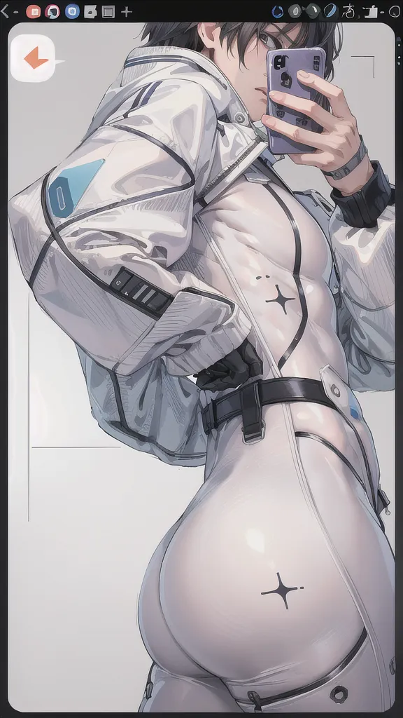 (absurderes, A high resolution, Ultra detailed, hdr), Masterpiece, Best quality, Portrait of a boy, Handsome boy with red eyes, Detailed face, Professional photo, The Arafed man went into battle shirtless, Fight comfortably，legs are open, (puffynipple(From below:1.1)), Focus on your audience,18 year old boy, Handsome boy, [ A well-defined body ]，Light blue shirt opening，Abs，chest muscle, white micro thong，large bulge，Black leather shoes，Close-up of feet，prinz，silber hair