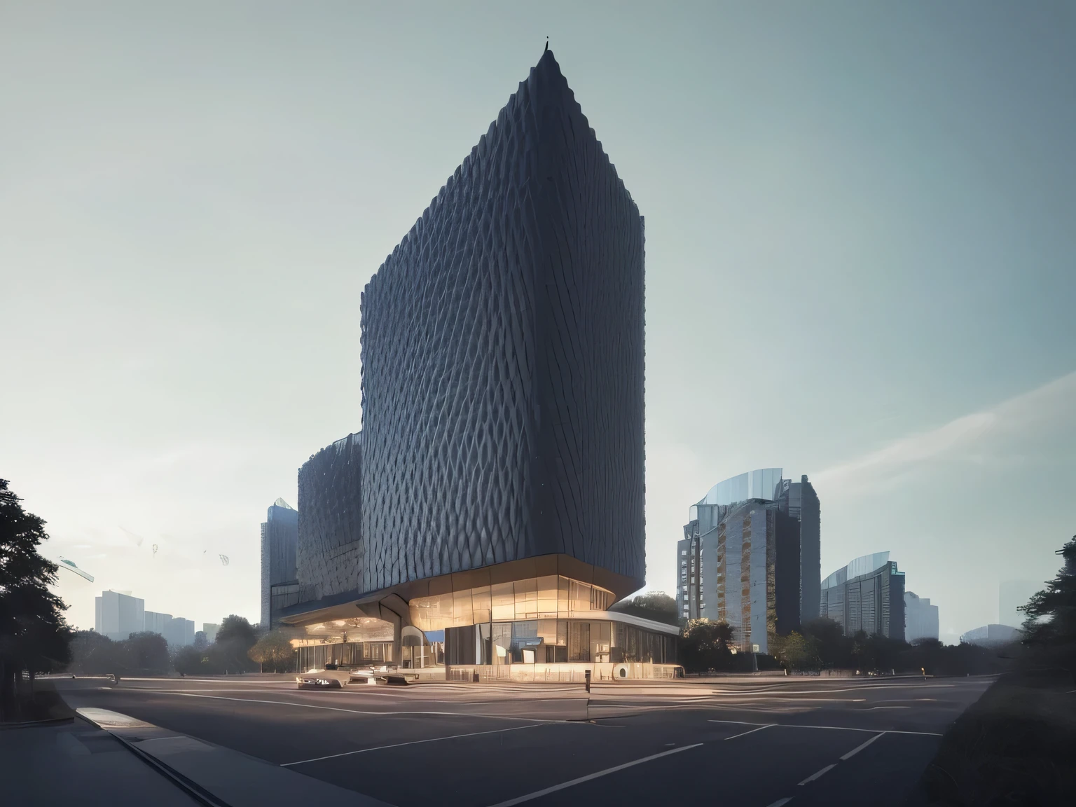 (Dark Blue Sky)、(Heavy Thick)、 Premium 、Granite wall、high-rise apartment、Zaha Hadid、Heavy Thick、( Premium )、Granite wall、high-rise apartment、 morning glow、(ivory,dark brown;2)、(masterpiece),(high quality)4K,Big building ,Granite wall、high-rise apartment、 morning glow、(ivory,dark brown)、(masterpiece),(high quality), 4K,Big building,Labratorite Antica、