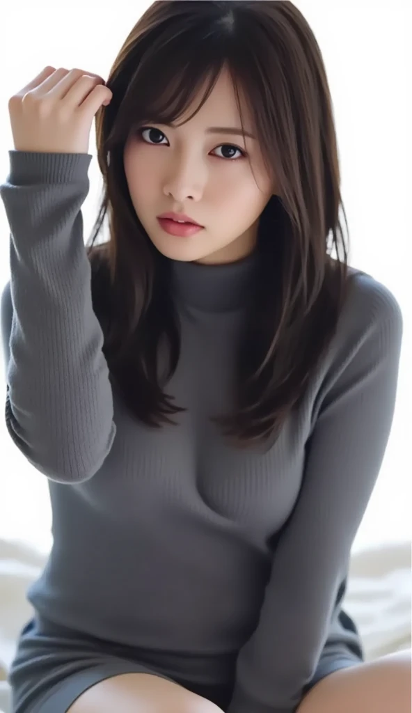 Beautiful Japanese Girl、15-year-old junior high school student、Completely naked、Full nudity、low length、Immature body、Beautiful middle chest、Beautiful cherry-colored areola、Erect nipples、Narrow waist、Small butt、Shaved、bedroom、On the bed、MCharacter splits、Spread your legs wide and expose your private parts、Open your pubic area with your fingers to show off、Completely naked、Nude Photos、AsianPussy1 v1、smile