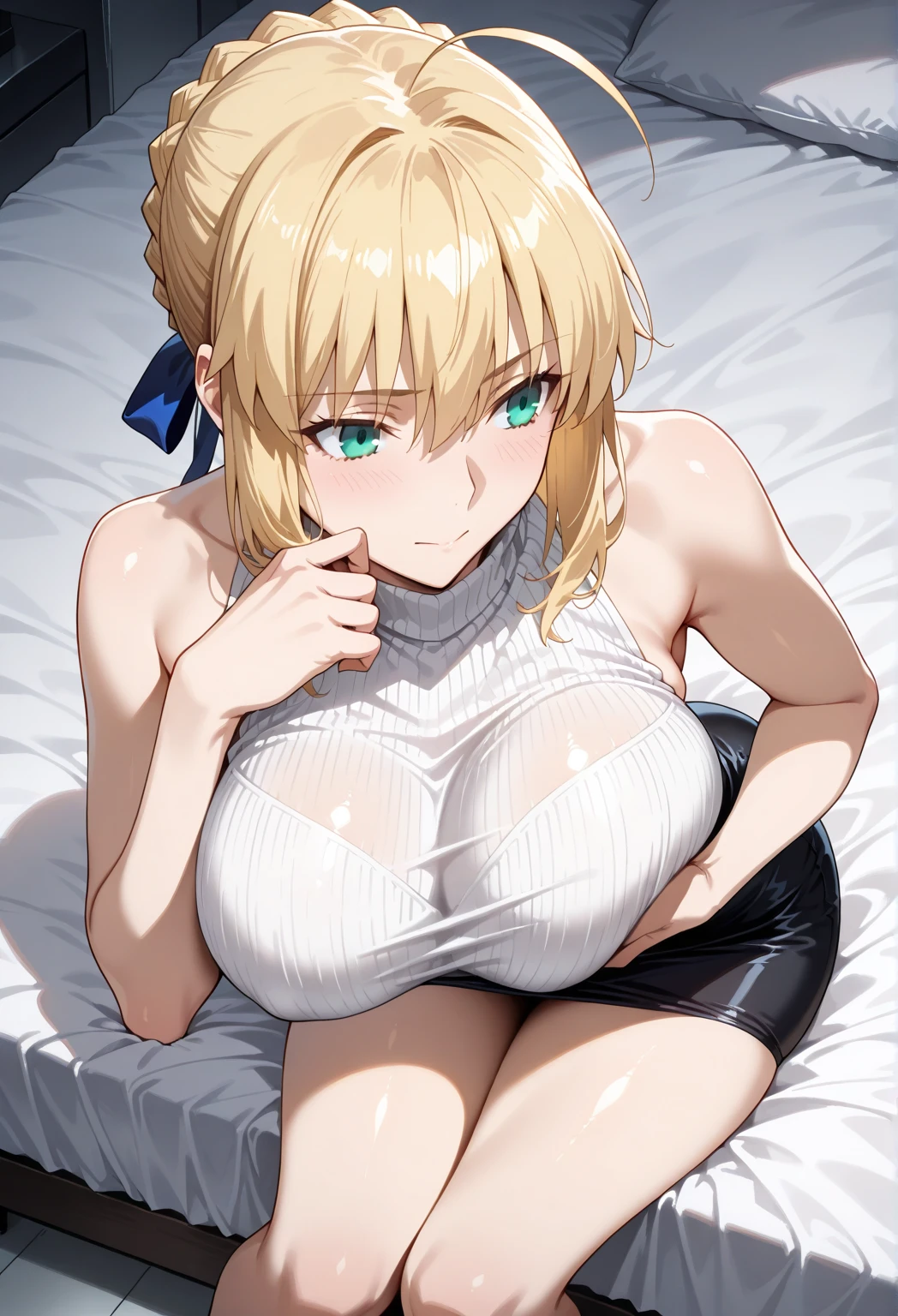 nsfw:1.2,prison,blonde,Braid,blue eyes,Big Breasts,blush,Sweat,Sloppy face,light purple leotard,Super High Leg Cut,barefoot,Face down,Lying down,Sticking out tongue,saliva,looks happy,tickle,joy,shy,tears,Ahegao:1.5,Overflowing Sex Fluids、((vagina、SEX、1 Strong Man))、Penis insertion、Dynamic pose、Roll one's eyes、Nipple protrusionissionary position, spread legs:1.5, legs up:1.2))、bangs、((Lying on your back:1.5))、Hair pulling、Hair being grabbed:1.1