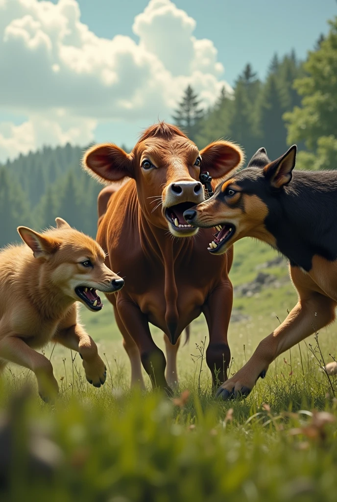(duo:1.2), ((((husky dog, orange cat, feral)))), standing on all fours, public park, masterpiece, high quality, realistic, detailed background, ((((butt shot, anal vore)))), ((((inflation, excessive feces, rimming, eating feces, mouth on anus))))