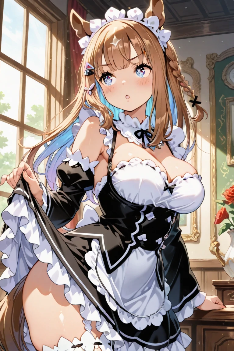 (dynamic angle:1.3, front view:1.1, breast focus:1.3, from above:1.1), (((Masterpiece))),(((Super Detail))),(((in 8K))),(((best composition))),(((Rim lighting,Fireglow effect,deep shadow))),solo),Beautiful fingers,Detailed finger features,(Detailed hair features:1.7),(Dynamic and sexy bending pose:1.3),detailed facial features,detailed clothes features, (perky chest:1.1), (pointed chest:1.3), delicate beautiful face, Bright blue eyes, cute eyes, sparkling eyes, Big eyes, beautiful detailed eyes,(masterpiece), (best quality), detailed, 1 girl, soro, twintails, long wavy hair twintails.hairs between eyes,dark green eyes ,dark green hair, (magical girl:1.2), bow, dress, (pink:0.6), over legwear, boots, too many frills, too many bow, standing,striped panties.magical stick, mechanical stick, magic cercle, flying,
