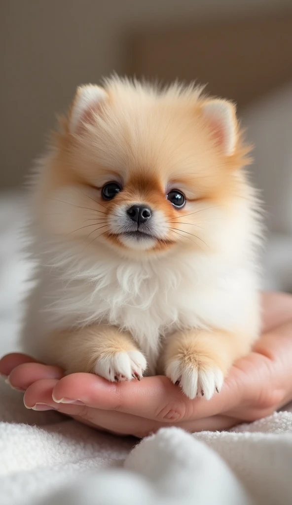 masterpiece, best quality, detailed, photorealistic, pomeranian puppy