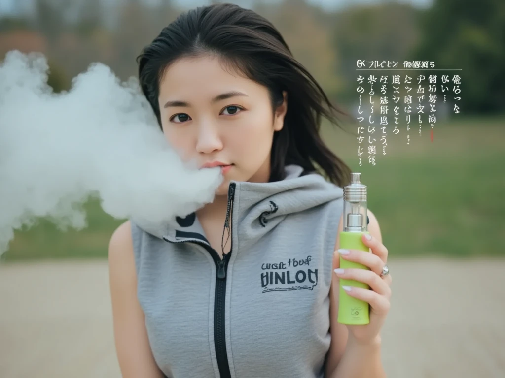 One girl, one girl, one person, mischievous smile, devilish smile, grinning smile, Japanese girl, 20 year old girl, beautiful, pretty face, cute face, mischievous expression, tank top, tank top