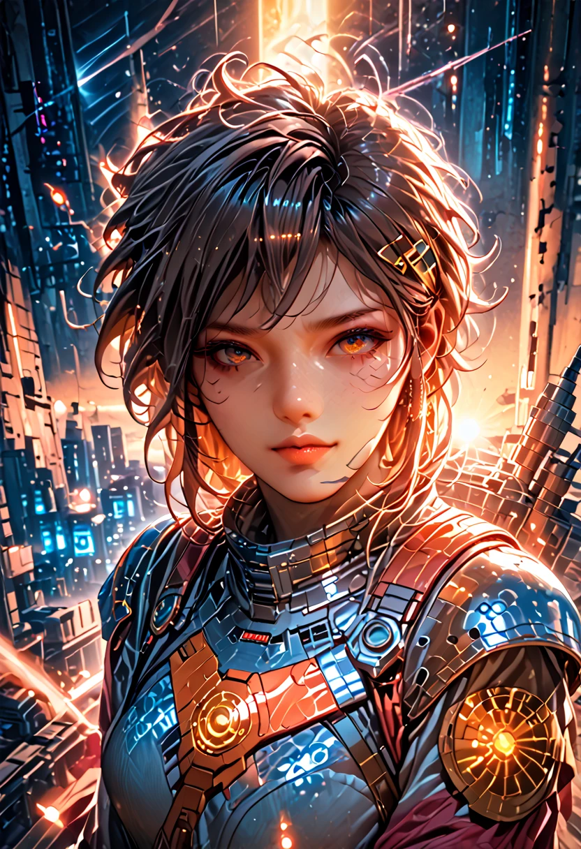 (( angle of 180 ºSpace Warrior , in a fighting position ultra realistic image 1.5 HD. Original and Dynamic Texture classic science fiction movies 1.4 ) (details in the more focused eyes 1.3 luz leve , details in the hands and arms worked 1.5 in its movements , Cinematic concept , Ambient lighting Sun and `Planets in the background also full))