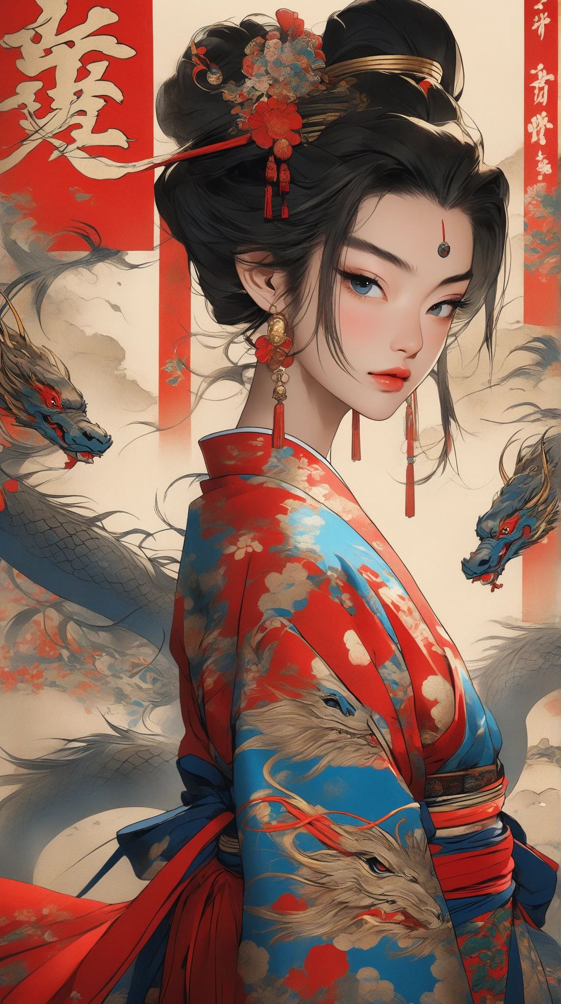 Prompts Prompts copy flat tattoo effect design, Ashley Alexiss, beautiful Japanese woman with ponytail and ultra-detailed black hairstyle, (nice and clear background: 1.2), Fantastic paintings, ultra-detailed graffiti style, Floral, a T-shirt or dress with a white blouse underneath future ultra detailed Gacha, Position, Stained glass color, Fantastic paintings by Joe Madureira, good quality, ultra-detailed adhesive art, ultra-detailed beautiful woman, , soul, digital Illustration, Comic-Stil, perfect ???????, ultra-detailed large chest, centered, Close to perfection, dynamic, muito detalhado, ultra-detailed watercolor painting, artstation, ultra-detailed conceptual art, smooth, keen focus, Illustration, Kunst von Flesh Griffiths und Wadim Kashin,, Anime-Series girl pose alone, short pastel colored hair, Heterochromie, perfect ???????, centered, Close to perfection, dynamic, muito detalhado, Character sheet, artstation, conceptual art, smooth, keen focus, Illustration, art by kim jung gi, Alphonse Mucha Stil, artgerm, Flesh Griffiths und Wadim Kashin, Sascha Yakovlev, loish, Jeremy Mann, Full Body Shots Dresses Ultra Detailed, Character sheet, Lightning wave, beautiful anime watercolor, Color Drops by Tim Okamura, victor nizovtsev, Greg Rutkowski, Noah Bradley - A Song for Hell. trend in artstation, 8K, masterpiece, Graffiti painting, Feines Detail, full of Intricate detailing, golden ratio, Maximum colors, Illustration, solid green background, masterpiece, best quality, good quality, higher, best quality, High-resolution correction, amazingly bright lighting, detail enhancement, detail enhancement, different movements and poses, best quality, good quality, higher, detail enhancement, Fantastic atmosphere, Hyperquality, Anime-Series, , Fantastic paintings, 4K, masterpiece, higher, most absurd, Natural volumetric lighting and best shadows, Depth Schä