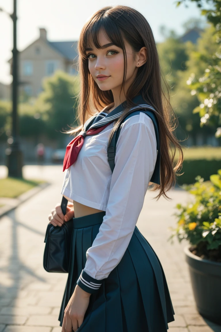 A character from Frozen (Anna), in a Schooluniform,get fucked