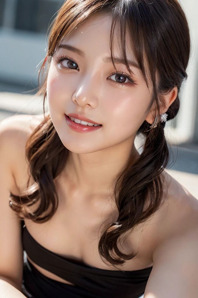(masterpiece:1.3), high resolution, ultra detailed, extremely detailed CG unity 8k wallpaper, realistic, photo-realistic, RAW photo, beautiful detailed face, pale skin, realistic glistening skin, detailed cloth texture, detailed hair texture, Perfect body, Beautiful Face, accurate, Anatomically correct, Highly detailed face and skin texture, natural neck length, (beautiful hands), (fair skin:1.1), (well-aligned teeth:1.1), (Sweaty skin:1.2),
BREAK,
Detailed eyes, symmetric eyes, Light Brown eyes, Double eyelids, Thin eyebrows, (Glossy lips:1.4), ((A face with waiting for a kiss:1.2)), (blush:1.1), (A sparkling small hair accessory:1.1), (beautiful smile:1.1)
BREAK,
(A classy and Cute woman1.3), (nude, nsfw, nipple, navel:1.4),
BREAK,
medium large breasts, slender figure, firm abs,
((ponytail, Dark blonde hair, wavy hair, long hair, asymmetric bangs:1.2)), (cowboy shot:1.4), (looking at viewer), , From above,
BREAK,
((Sitting side by side on the classroom)