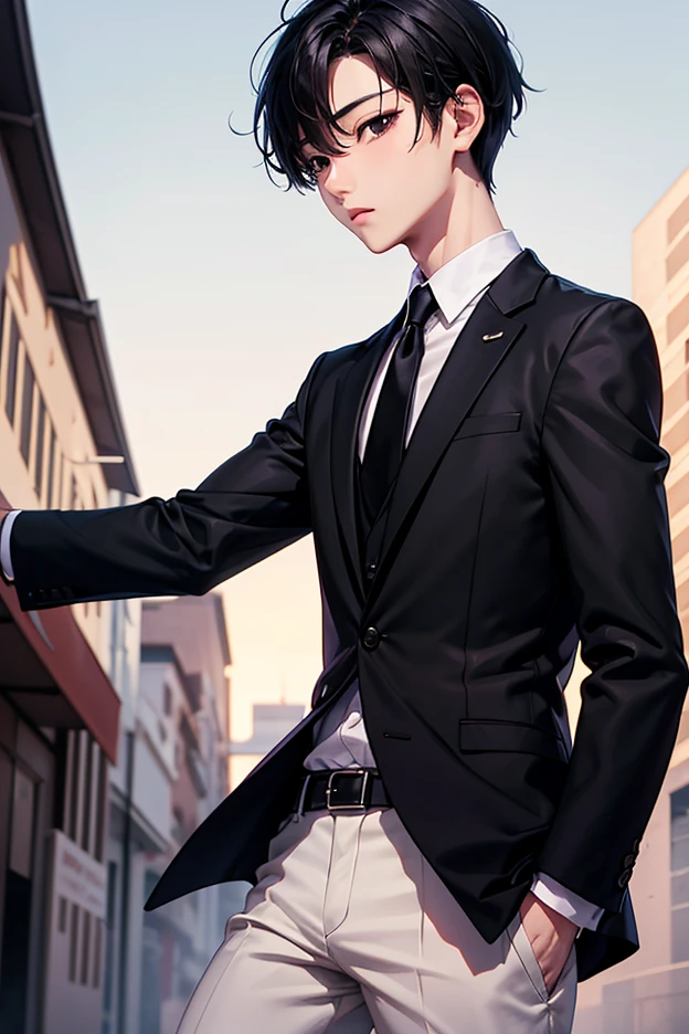 1boy, short black hair, blue eyes, white coat, black pants, sleeping on a stool, classroom background, (best quality,4k,8k,highres,masterpiece:1.2),ultra-detailed,(realistic,photorealistic,photo-realistic:1.37),anime,extremely detailed face and eyes,detailed clothing,natural lighting,intricate details