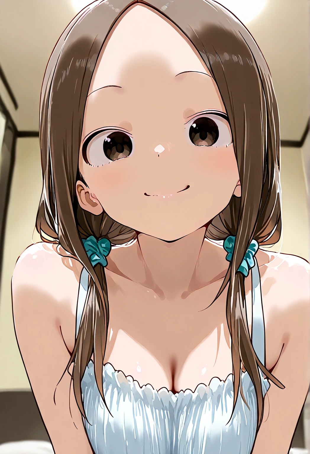 (((pixel-perfect, detail-perfect))), solo, 1girl, kotori minami, , looking at viewer, smile,big breasts,bikini,my room