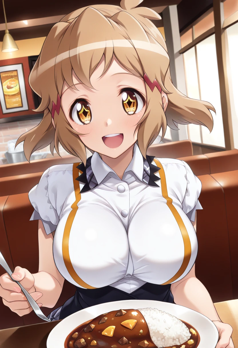 (1girl, Tomoe Mami, mahou shoujo madoka magica), (throw_hand, pink vibrator remote switch in throw_hand, throw:1.2), Highest quality, Super detailed, masterpiece, Ultra-high resolution, 8K, Ridiculous, Cowboy Shooting, Blurred, One girl, Focus on the girl, Embarrassing, blush, Lovely, Close one eye, With tears in her eyes and her mouth open, What saliva leaves behind, Wet skirt hem, (Sticky panties:1.1), Bulging of the vibrator cord, Vibrator with Garters, (cleavage), Classroom Background, The skirt is accidentally exposed,(large breasts), (crop top navel), (waist line), Accidentally exposed panties