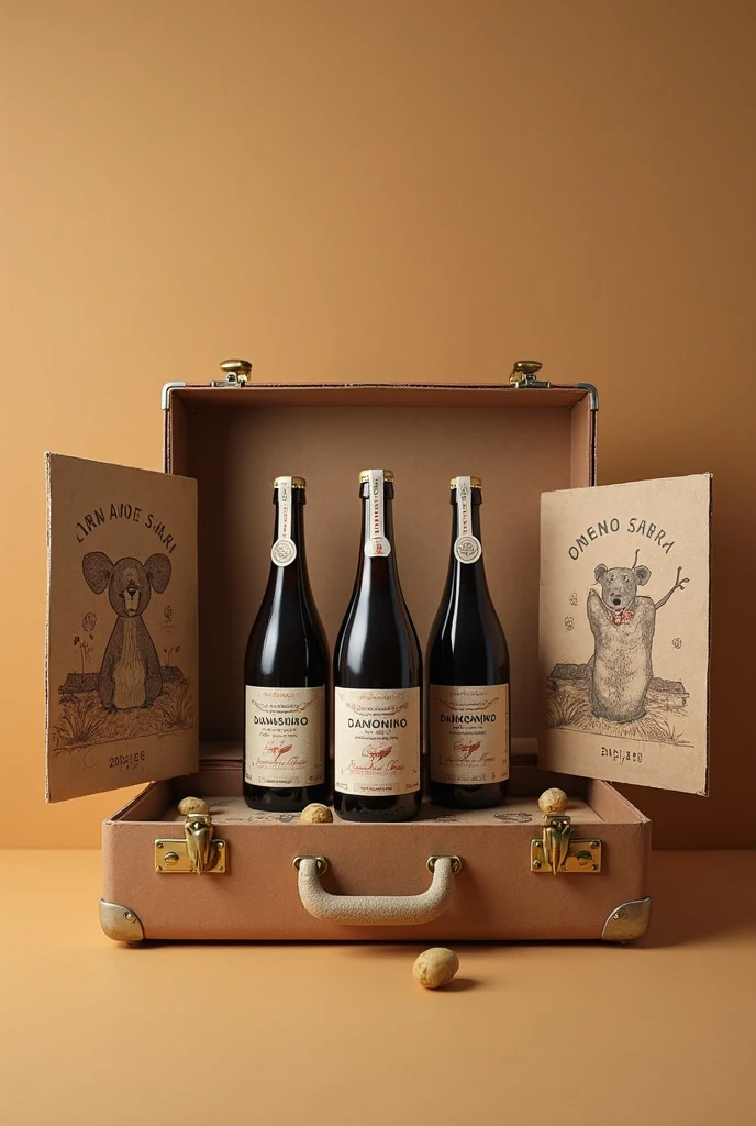 commercial photo bottle of wine with [cute] logo of a [sloth], label by winners of The Best in Packaging From 2023 --auto --s2