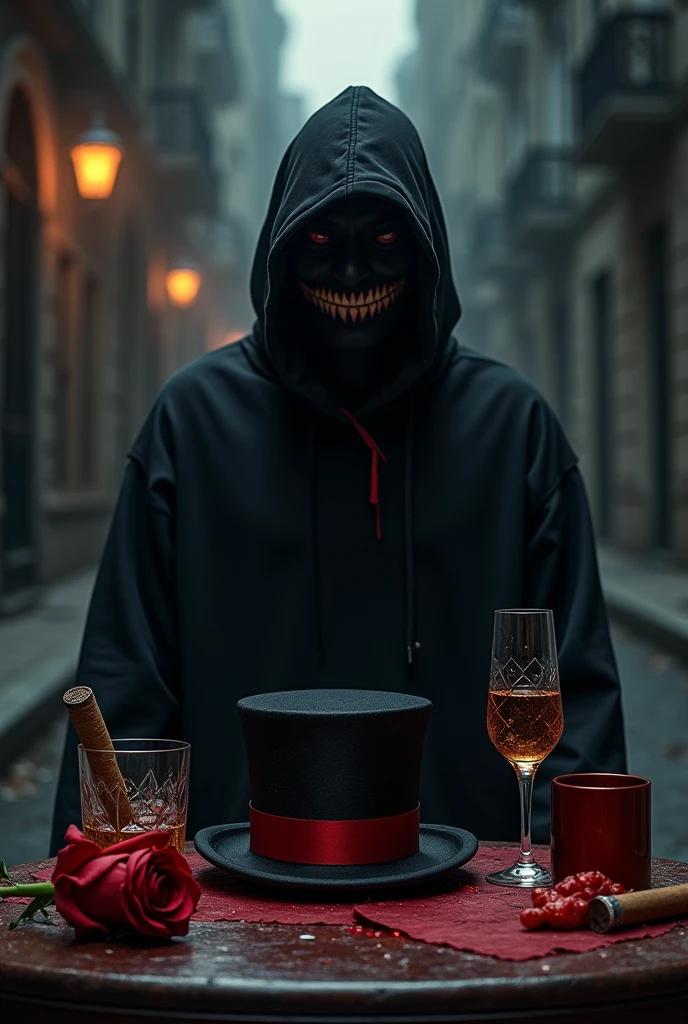 Welcome party for recently deceased people, in restaurant, cheerfull and lively, creepy, ghost, unnerving atmosphere