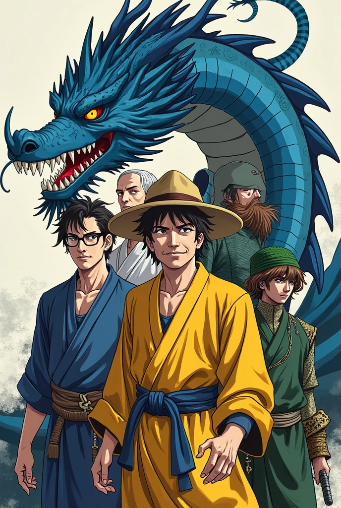 Young man with oriental face in leather hat, dragon, formal suit, short black hair, silver glasses, digital painting, 3D character design by Mark Clairedon and Pixar and Hayao Miyazaki and Akira Toriyama, the illustration is a high-definition illustration in 4K resolution with very detailed facial features and cartoon-style visuals.