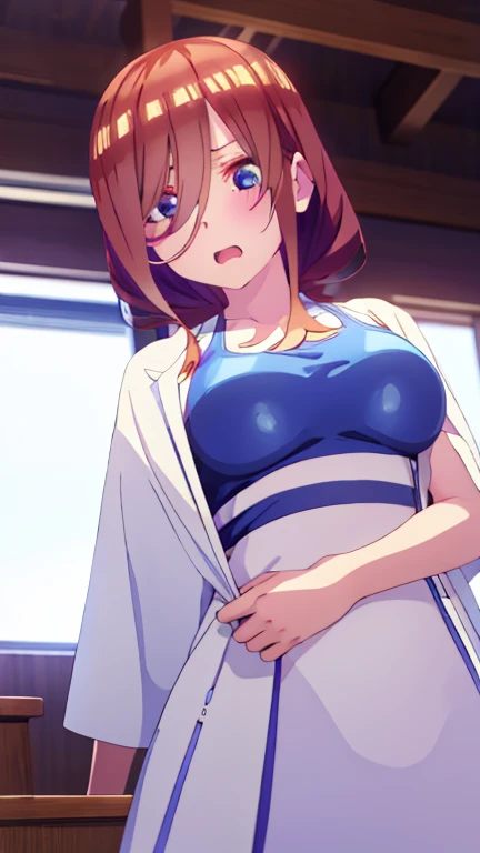 ((masterpiece)), ((best quality)), (ultra-detailed), on the bed, a cute girl, 1girl, solo, sailor suit, ((beautiful eyes)), short hair, large breast