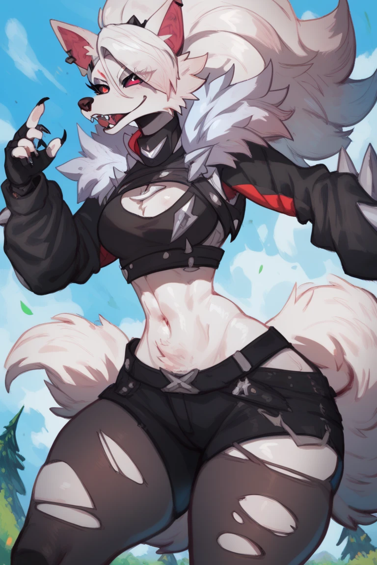 score_9, score_8_up, BREAK, source_anime, (1girl, solo), uncensored, full body, soft belly, belly fat, from below, thigh highs, fingerless gloves, holding giant soda, mouth open, soda in mouth, close up, detailed,
anthro, furry, pose, sexy,
Loona \(Helluva Boss\),