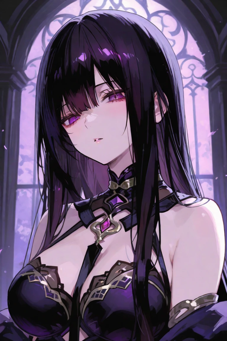 A mature succubus hypnotizing the camera with her sedective powers.