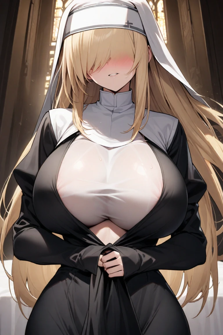 ((masterpiece、best quality、Very detailed)、((A girl))、((blond、Very long hair、Cover your eyes))、(Leopard print clothes1.3)、Pink Eyes、Smile,((Dark skin 1.5))、((Wedding dress 1.5)),Lace、((There are many piercings))、((Large Breasts))、Cowboy shooting、Shooting from above、Hotel Room Opening,Purple light,((best quality)), ((masterpiece)), (detailed), (character focus、Breast Focus,whole body), Anime 2D Rendering, Realistic young anime women, Five fingers, Perfect face, Beautiful details, Beautiful Body, Beautiful breasts, Beautiful thighs, (Huge breasts)、Beautiful Feet, (Skin burns), baby face、 12 year old girl、A girl、nun、She turned her face and body toward the audience,Beautiful face and charming shyness,eternal,Hair Cover your eyes,(Large Breasts),Shy,Exceed,Thick Legs,Fascinating three-dimensional,Fascinating three-dimensional,Fascinating three-dimensional,Magical girl,Bright Black,((前发Hair Cover your eyes)),night,Skin burns1.5