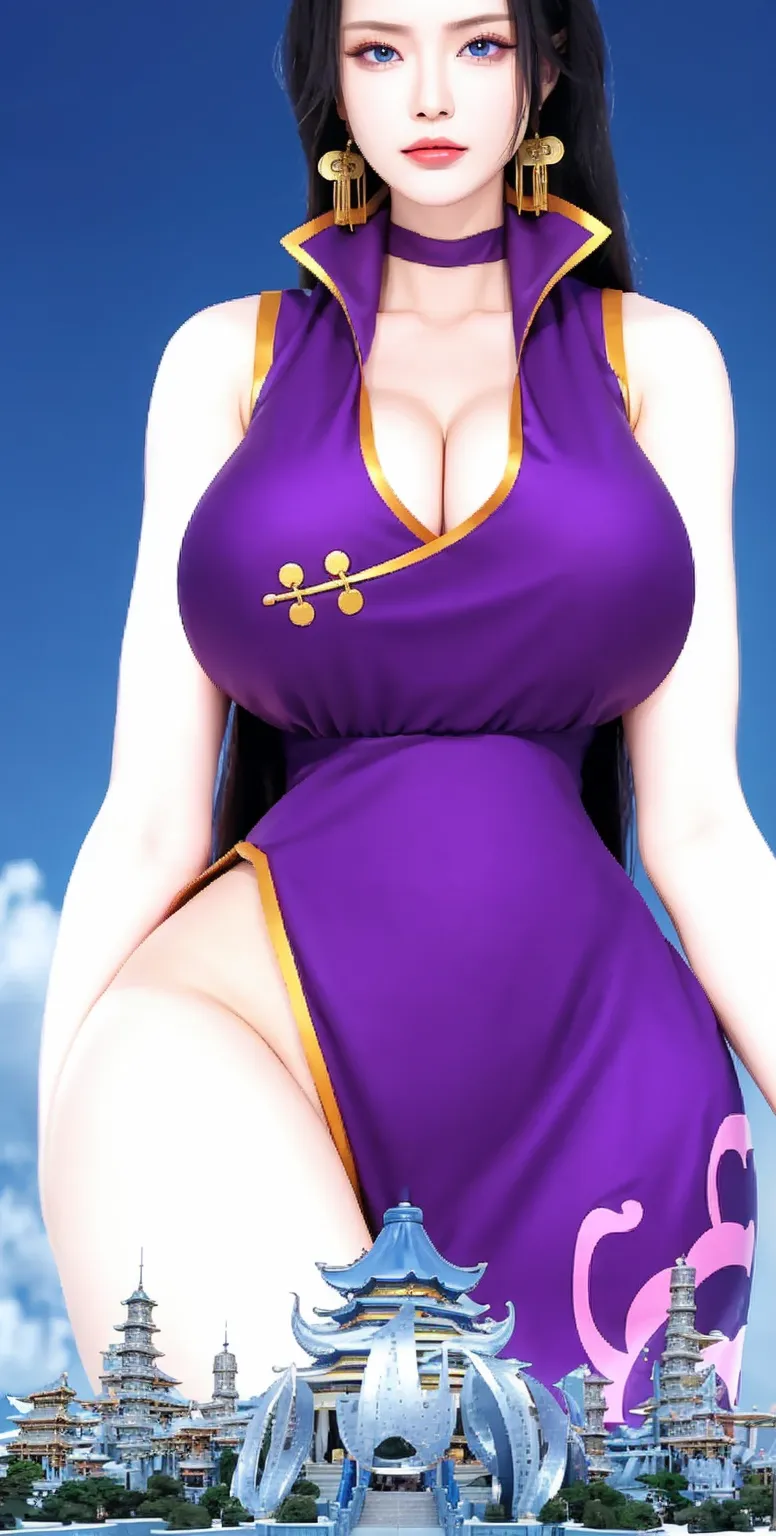 Bowsette large breasts showing and she is wearing her black tank top with army pants 