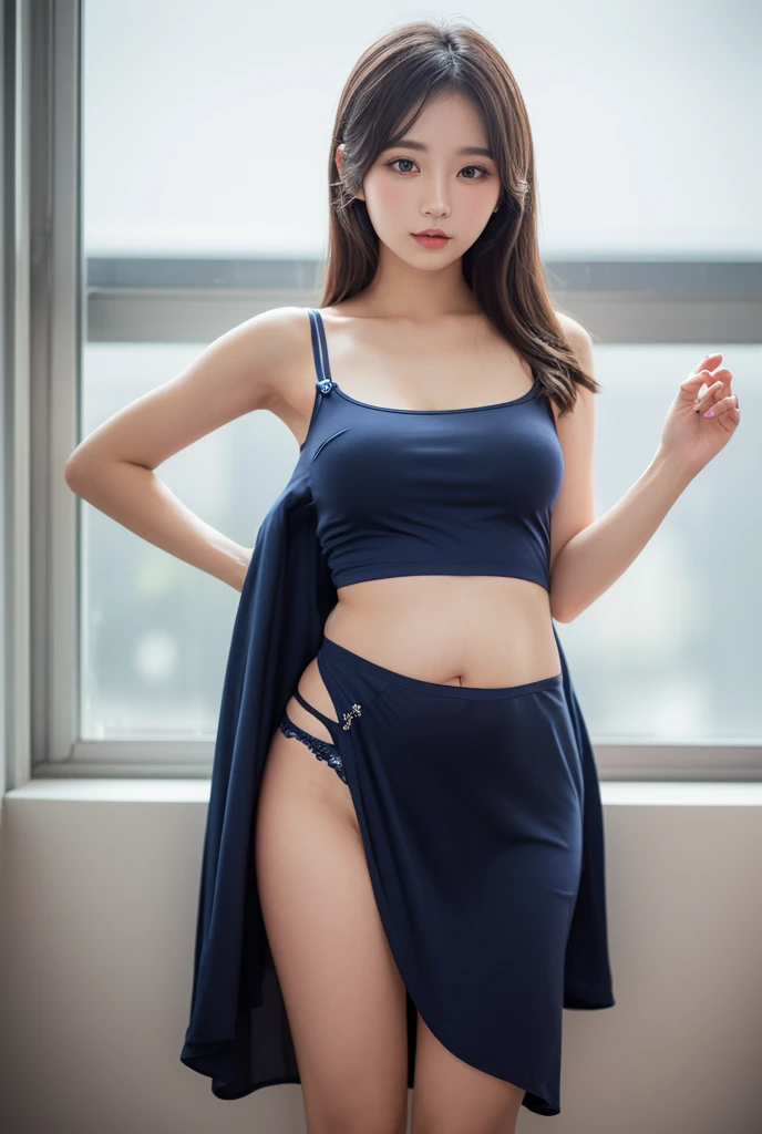 anime, detailed eyes, Perfect features, (masterpiece), (best quality), (good quality), intricate details, earrings, Ray Tracing, (Depth of field), natural skin, (cleavage:1.4),