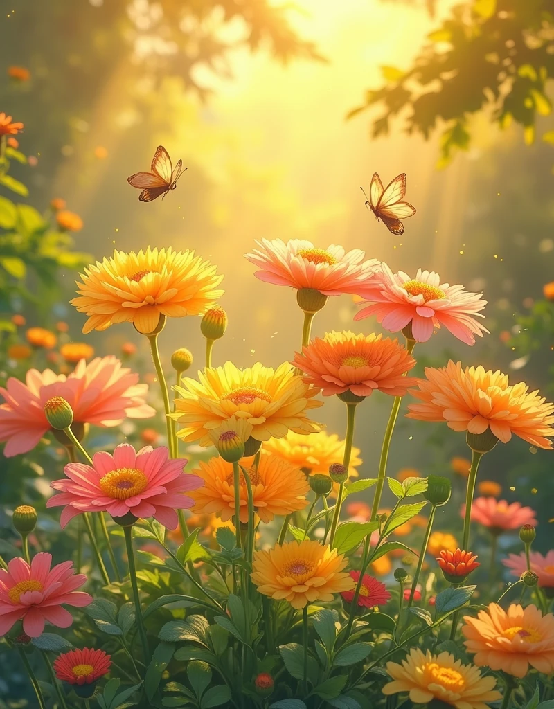 Chrysanthemums in the afternoon.