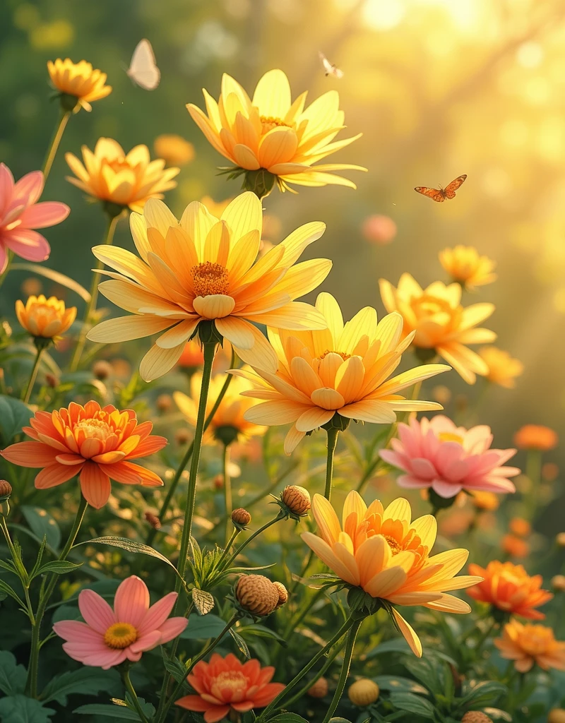 Chrysanthemums in the afternoon.