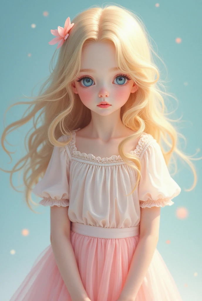 Woman with golden eyes, platinum hair girl, pearl brooch in hair, Beautiful woman, White Victorian dress with white ties, Details with white frills on the dress,Light Summer Victorian Dress, lace collar with a Sky Blue ribbon on the neck , 18 year old girl, mixed race European girl with Korean and Greek features,((best quality)), ((masterpiece)), (high-resolution:1.2), Long hair, side bangs, pearl hair clip, trendy hairstyle,