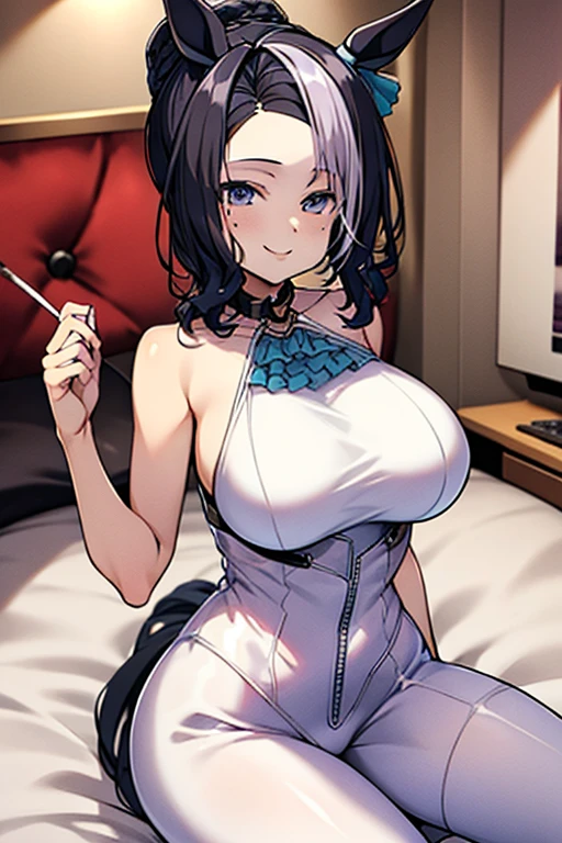 masterpiece, best quality, ultra-detailed, Potrait of beautiful ShinobuDB, solo, smile, haori, closed_mouth, looking_at_viewer, breasts, buckle, volumetric lighting, best quality, masterpiece, intricate details, tonemapping, sharp focus, hyper detailed, trending on Artstation, nude, breasts, bathing, 浴室, ducha, armpits