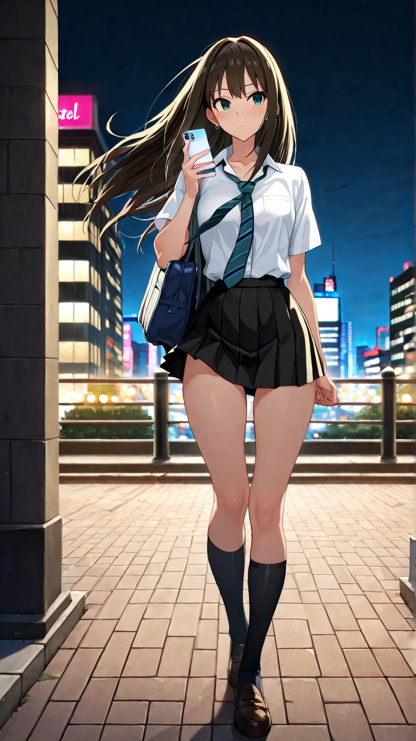 (8k, RAW Photos, 最high quality, masterpiece:1.2), high qualityのRAWカラー写真, Professional photo shoot, Cinematic Light, night、Late night、alone, (((young woman, Gal))), (Sharp features), (Small face), (Skin with attention to detail:1.2), clavicle, Cute Face, Beautiful appearance, Long eyelashes,Girl Turning Around, smile, (Black Hair, Long straight line), high school student, Red tie, High School Uniform:1.2, Black jacket, Open jacket, Jacket cuff buttons, White shirt, Check skirt, night Park, Birds chirping, Embarrassing, sad, Artistic painting,Attractive thighs, loose socks:1.2, sneakers:1.2, (Very nice touch:1.2), (Watery eye), sad雰囲気, Oil painting style, Dark colors, (Are standing:1.5, lean on a tree, Full body portrait), Smooth texture, Gazing Eyes, Beautiful Skin, Glowing Skin, ((Perfect Fingers, Five Fingers, Anatomically correct)), Background Blur, high quality, Surreal, ((Very detailed, photo shoot)),(Cover your eyes with your right hand、Grab your skirt with your left hand),,(((Skirt flip、Sexy panties)))、blush、(Many passersby)、Embarrassing、They hesitate、Looking down、orgasm、avert your eyes、Full Body Shot、((Hide your face with one hand))、Grab your skirt