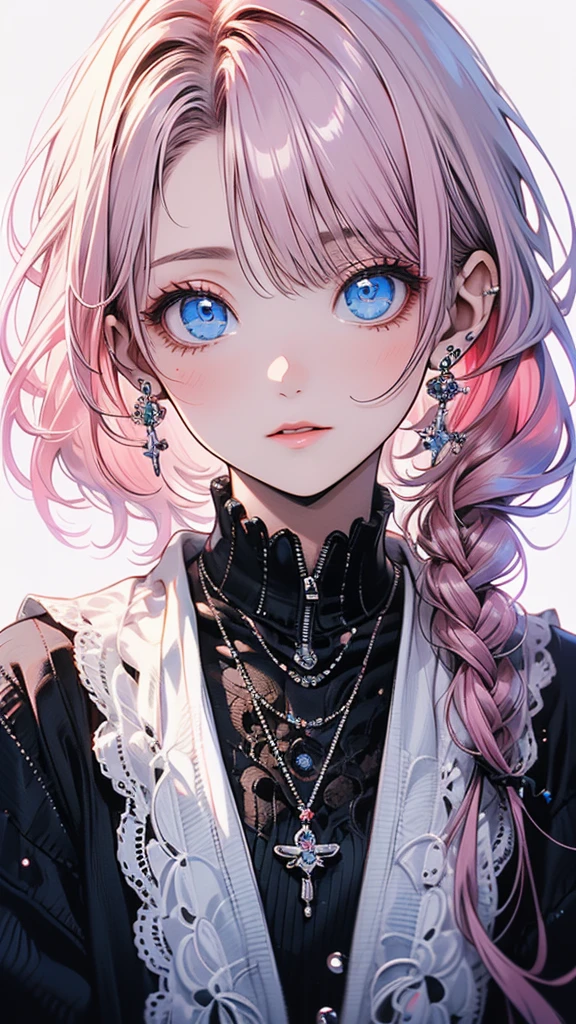 ((masterpiece)), (Highest quality))),Very detailed, Seductive erotic woman sweating, (Very delicate and beautiful face), (Beautiful eyes in every detail),Breasts covered in rose petals, (Big Breasts, pink/Blue Hair), Focus on the face, Focus on the face, Complex eyes,Elaborate decoration,