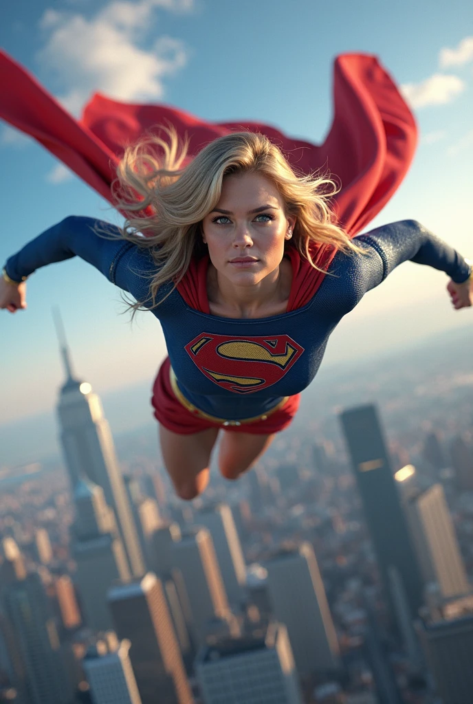 super girl flying