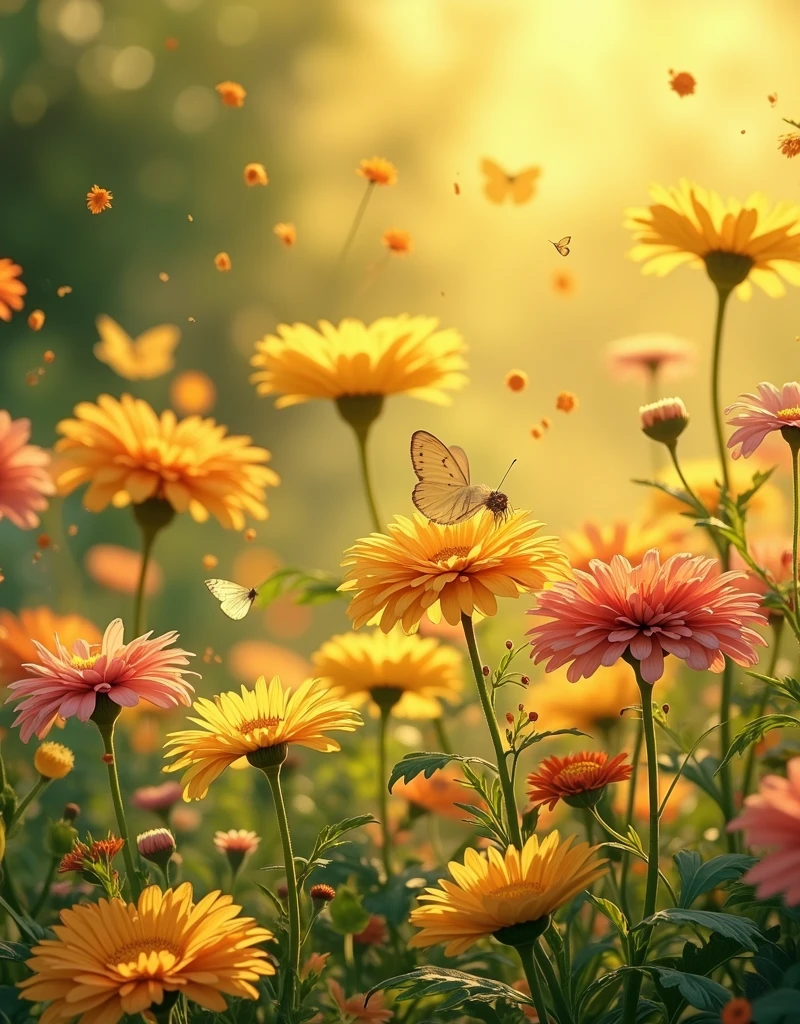 Chrysanthemums in the afternoon.