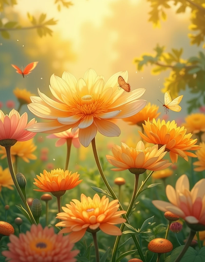 Chrysanthemums in the afternoon.