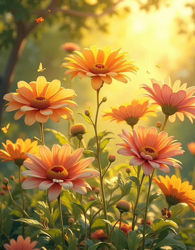 Chrysanthemums in the afternoon.