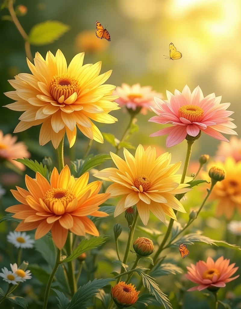 Chrysanthemums in the afternoon.