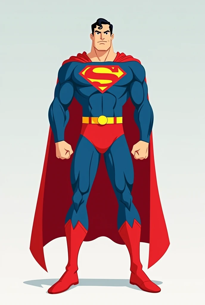 Superman full body cartoon character