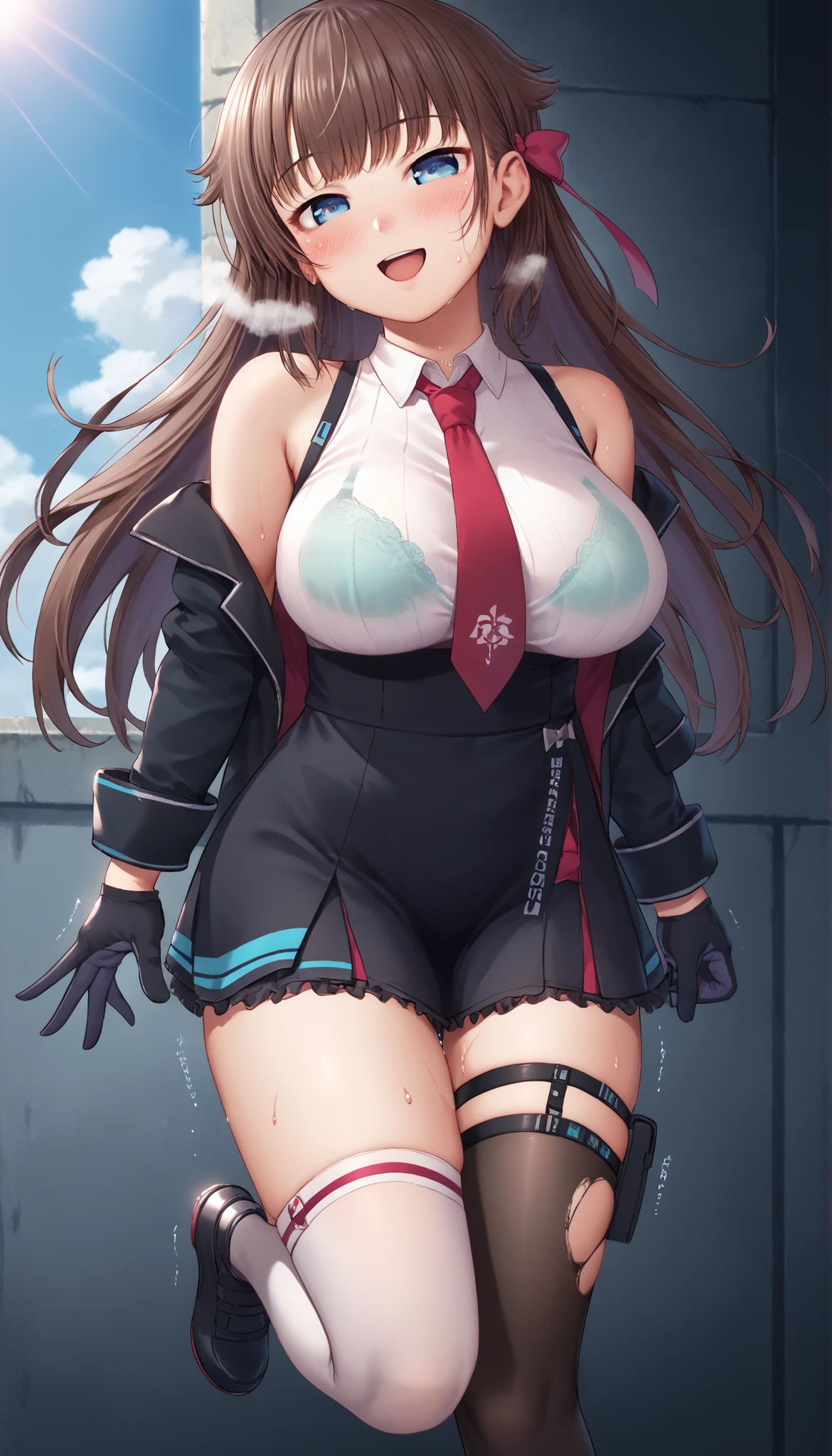 Erotic Anime Illustration、highest quality、Flirt with a man、Sex Appeal、In a small tent、camp、Perfect proportions、Overwhelmingly large breasts、Exposed nipples、Fatty legs、smile、Beautiful, shining eyes、Cowboy Shot、Exposing the vagina、Excessive sweating、Split squats、Shibuya Rin、Magazine Cover、Headline text、Stylish fonts